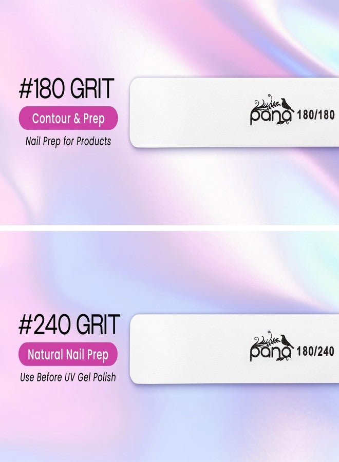 PANA Jumbo Double-Sided Emery Nail File for Manicure, Pedicure, Natural, and Acrylic Nails - White (Grit 100/100) - 50 Piece Pack - Image 5