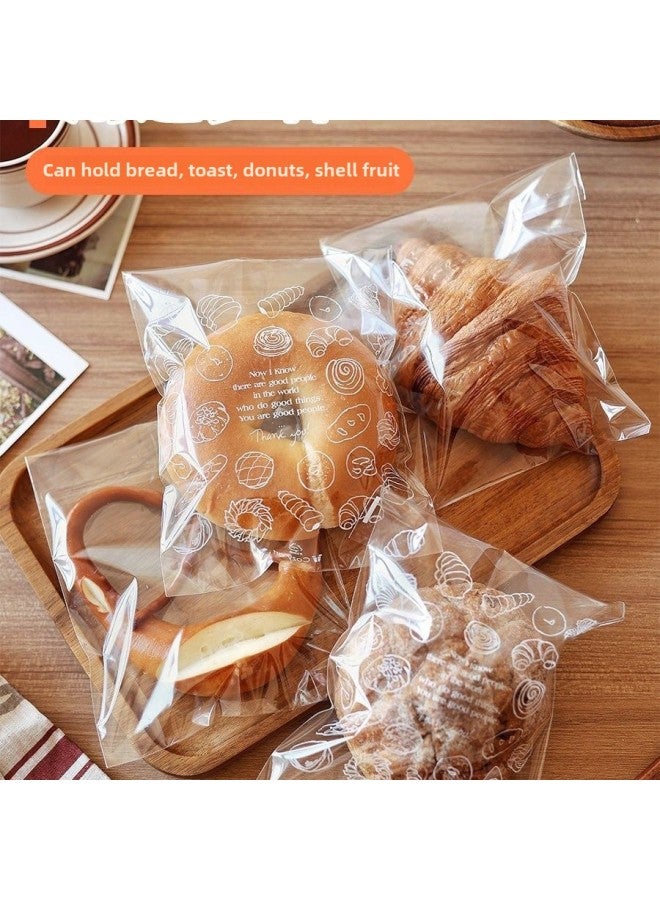 Bread Packaging Bag Toast Donuts Bagels Pack Ice Boxes Once-Specifications:100-Color:Enjoy Life 13*16+3cm Thickened  - Image 4