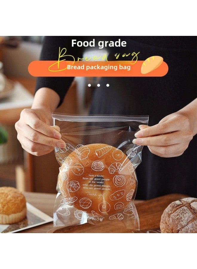Bread Packaging Bag Toast Donuts Bagels Pack Ice Boxes Once-Specifications:100-Color:Enjoy Life 13*16+3cm Thickened  - Image 1