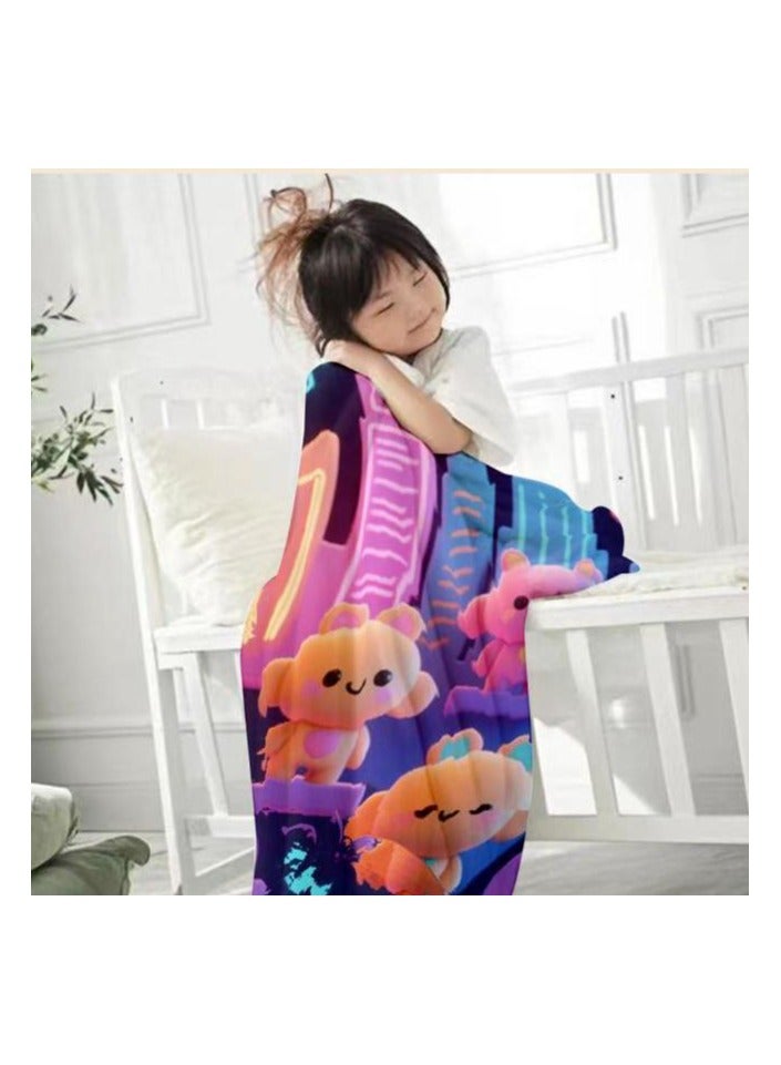 general Baby and children's cartoon flannel thin blanket (warm and comfortable, suitable for sleep, game use) 70cm*100cm - 515 - Image 1