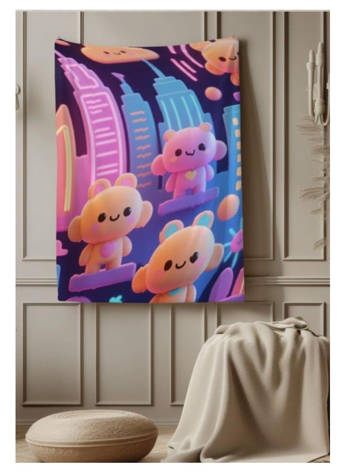 general Baby and children's cartoon flannel thin blanket (warm and comfortable, suitable for sleep, game use) 70cm*100cm - 515 - Image 2