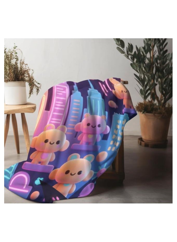 general Baby and children's cartoon flannel thin blanket (warm and comfortable, suitable for sleep, game use) 70cm*100cm - 515 - Image 5
