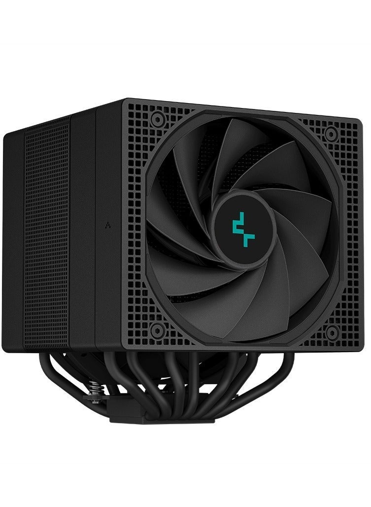 DEEPCOOL ASSASSIN IV Premium CPU Air Cooler – Dual Tower, Silent Fan Mode, 7 Heatpipes, Asymmetrical Design, 2x Silent PWM Fans, Intel LGA1851/1700/1200 & AMD AM5/AM4 Compatible – Black - Image 2