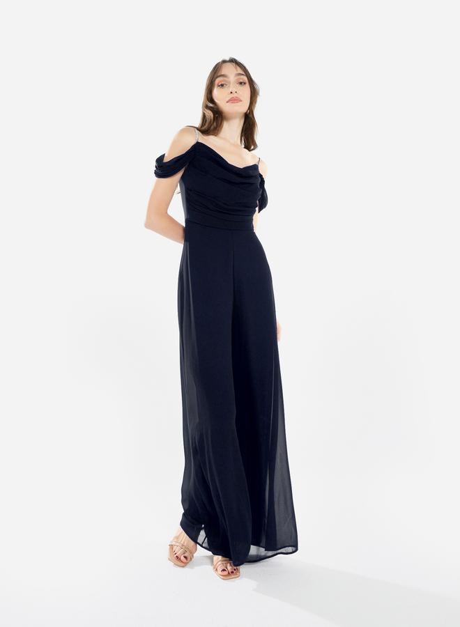 House of Moda Women Draped Cowl Neck Jumpsuit - Image 3
