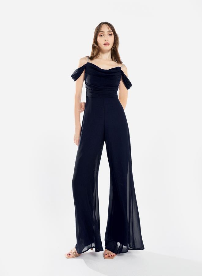 House of Moda Women Draped Cowl Neck Jumpsuit - Image 2