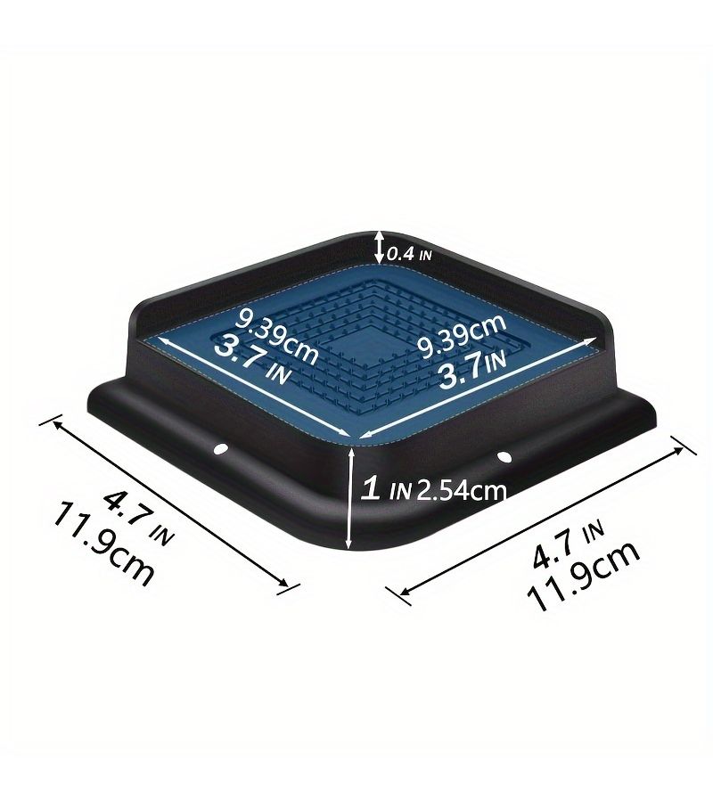 4pcs Black 2 Inches Height Increasing Pad L Shaped Half Top Spike Nail Bottom Rubber Strip Anti Slip Heavy Duty Furniture Lifter for Bed Foot Cabinet Foot Sofa Foot Chair Sofa Bed Sofa Table - Image 4