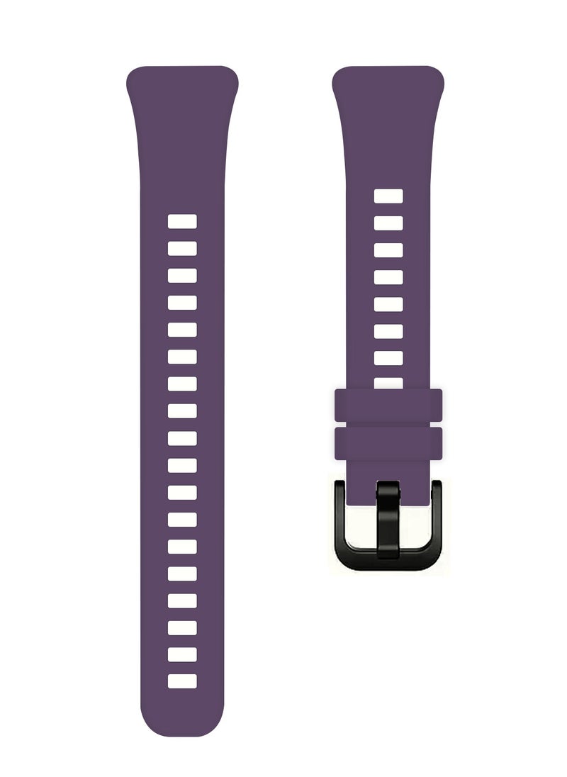 CATANES Huawei Band 6 / Honor Band 6 Fitness Tracker Replacement Silicone Band Adjustable Waterproof Smart Watch Strap with Buckle Purple  - Image 1