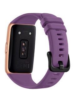 CATANES Huawei Band 6 / Honor Band 6 Fitness Tracker Replacement Silicone Band Adjustable Waterproof Smart Watch Strap with Buckle Purple  - Image 3
