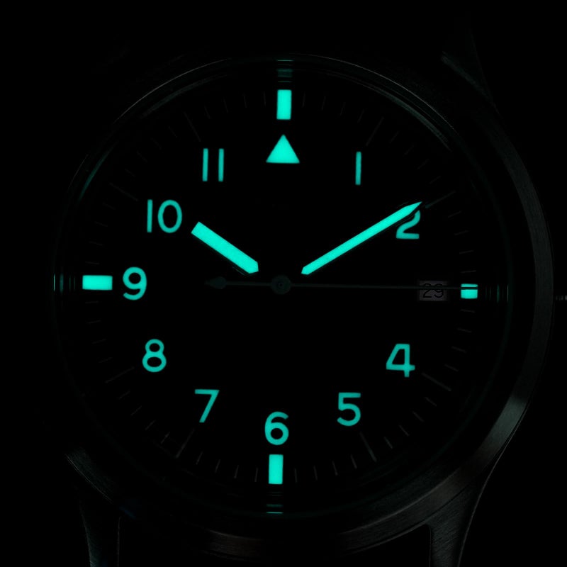 TACTICAL FROG Militado 36mm Field Watch VH31 Japan Movt with Sweep Seconds Military Style Men's Watch with Nylon Strap, 100M Waterproof - ML13/ML14 Series (White Dial / K1 / Date, ML14) - Image 2