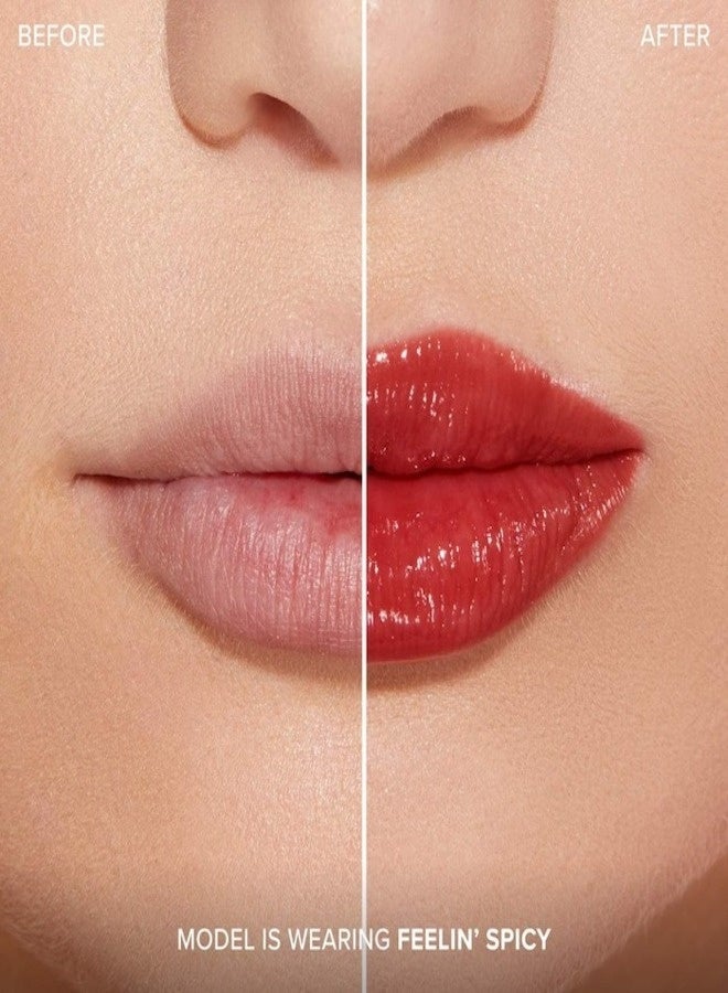 Too FacedCosmetics Too Faced Lip Injection Extreme Plumping Clicks Lip Gloss – Feelin' Spicy - Warm Red-Brown 1.5g – Hydrating, High-Shine & Volumizing Lip Plumper - Image 3