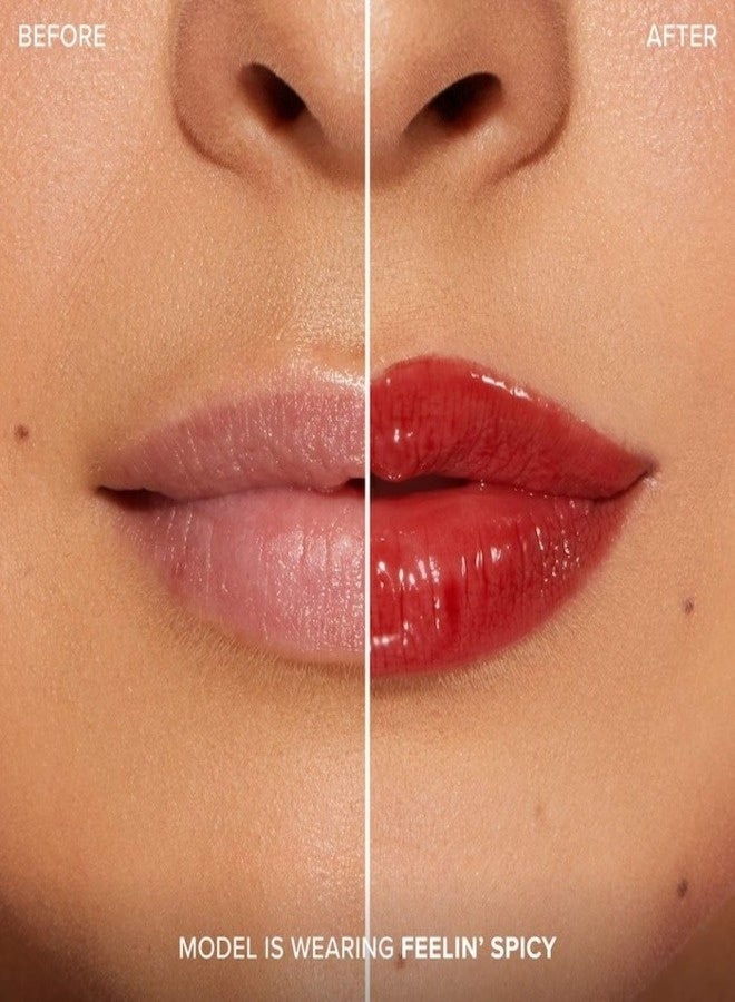 Too FacedCosmetics Too Faced Lip Injection Extreme Plumping Clicks Lip Gloss – Feelin' Spicy - Warm Red-Brown 1.5g – Hydrating, High-Shine & Volumizing Lip Plumper - Image 4