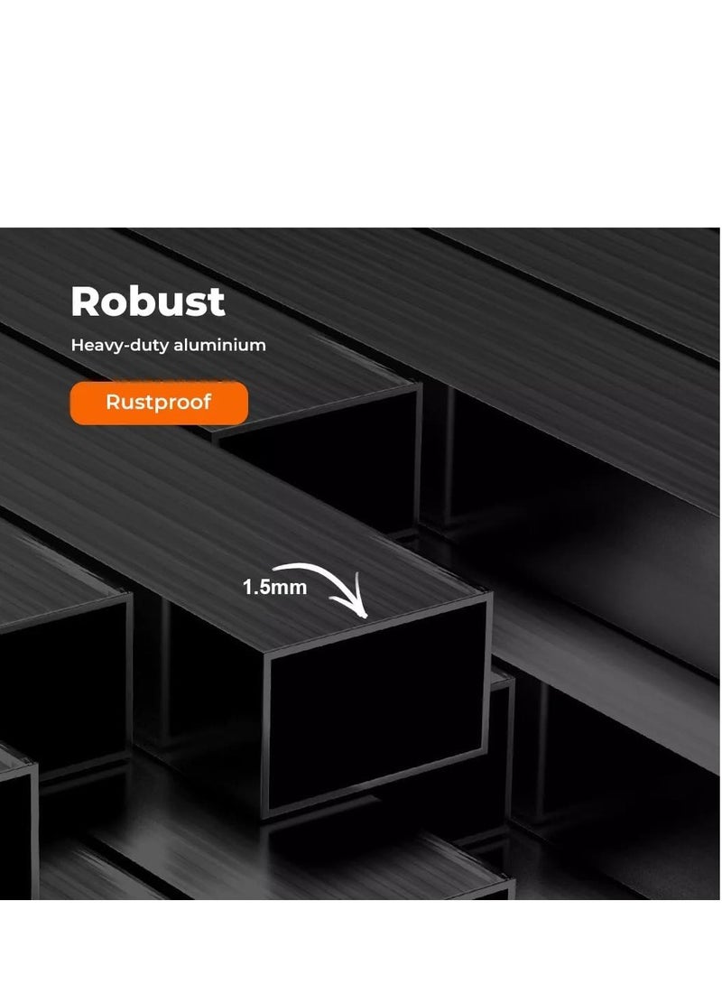 Egardenkart Multi-Purpose Aluminum Folding Ladder - Portable, Adjustable, Safe, and Durable for Home, Work, and Outdoor Use (4x4-4.7mtrs) - Image 5