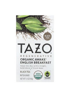 TAZO TAZO, Regenerative, Black Tea, Organic Awake, English Breakfast, 16 Tea Bags, 1.4 oz (40 g)  - Image 1