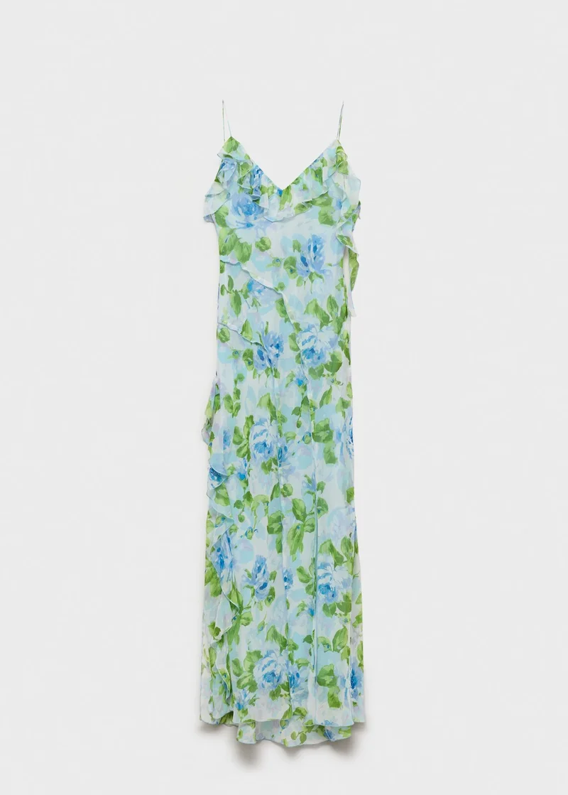 MANGO Floral Print Maxi Dress