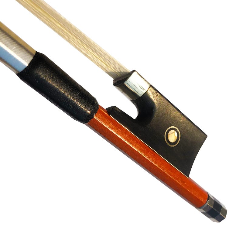 WinsterBow Brazilwood Ebony Violin Viola Cello Bow Full Size Ebony Frog with Natural Horsehair (Violin bow 4/4) - Image 1