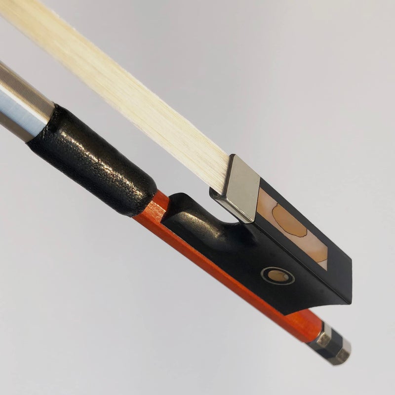 WinsterBow Brazilwood Ebony Violin Viola Cello Bow Full Size Ebony Frog with Natural Horsehair (Violin bow 4/4) - Image 3