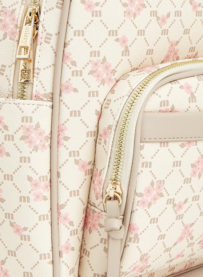 MISSY Floral Monogram Print Backpack - Image 4