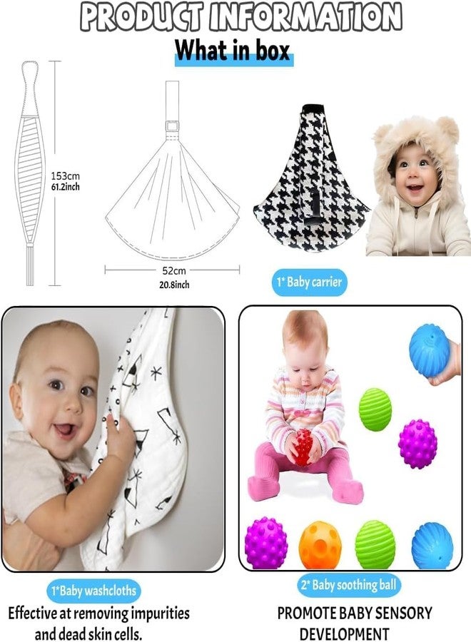 KRYLAR Baby Sling Carry Shoulder Bag Adjustable Infant Wrap Front Carry Newborn Holder Toddler Hip Seat Support Breathable Soft Cotton Baby Carrying Bag for 0–24 Months Soft,comfortable Maximum Weight - Image 4