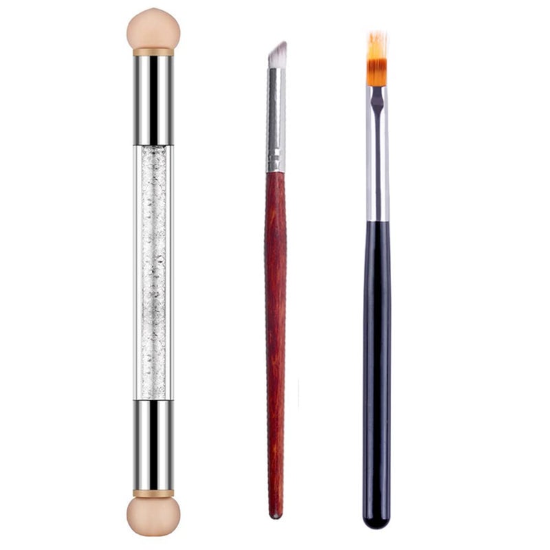 WOKOTO WOKOTO 3Pcs Nail Gradient Sponges Brush Pens Kit With Double Head Nail Sponge Pen Nail Gradient Brushes 3 Different Ombre Brushes For Gel Nails - Image 1