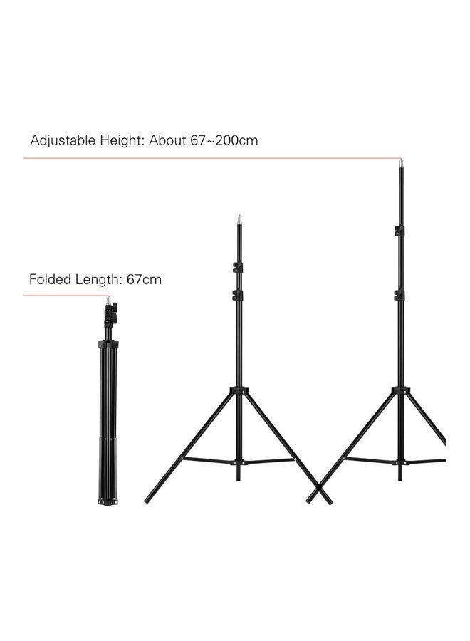 NIBEMINENT Adjustable Metal Tripod Light Stand Bracket 67cm Black  - Image 2