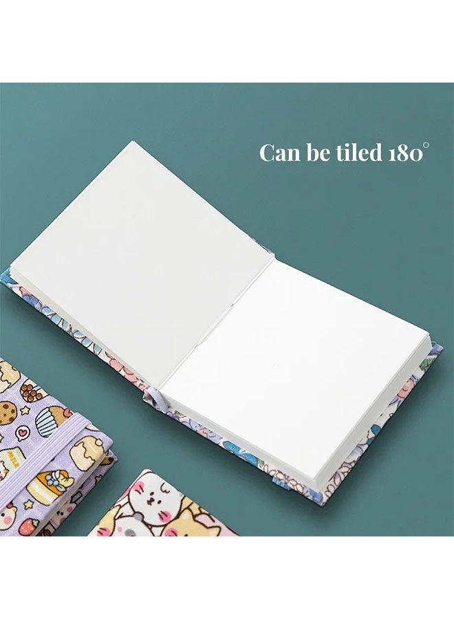 Generic Mini Notebook for Art Drawing, Watercolor Sketchbook Handmade Fabric Cover, 300g Medium Thick Paper Mini Notepad Portable Drawing Book 1 Piece  - Image 5