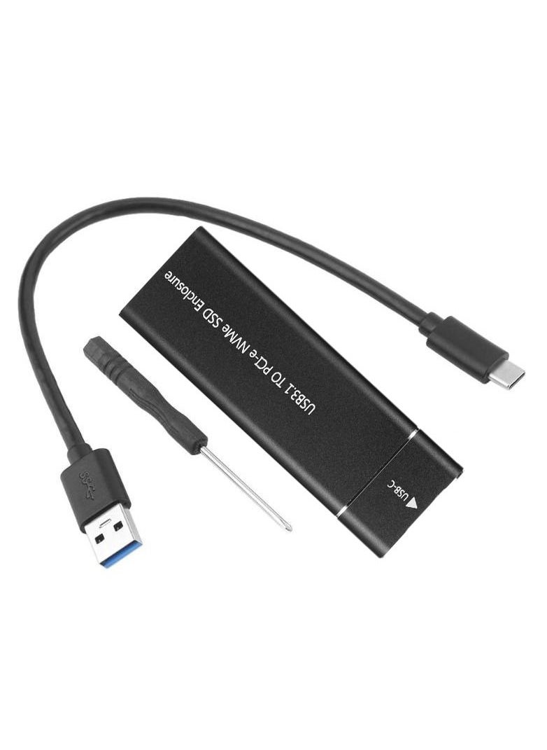 ماركة غير محددة - حاوية SSD من USB 3.1 إلى M.2 NVME PCIe SSD ، جراب محول NVME M-Key إلى النوع C لـ nvme SSD ، صندوق حافظة 10Gbps Gen 2 USB3.1 إلى M.2 SSD - Image 1