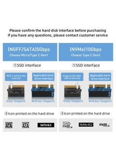 Generic USB 3.1 to M.2 NVME PCIe SSD Enclosure, NVME M-Key to Type C Adapter Case For nvme SSD, 10Gbps Gen 2 USB3.1 to M.2 SSD Case box  - Image 4