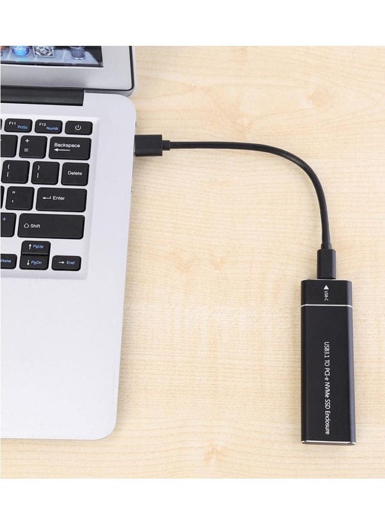 ماركة غير محددة - حاوية SSD من USB 3.1 إلى M.2 NVME PCIe SSD ، جراب محول NVME M-Key إلى النوع C لـ nvme SSD ، صندوق حافظة 10Gbps Gen 2 USB3.1 إلى M.2 SSD - Image 1