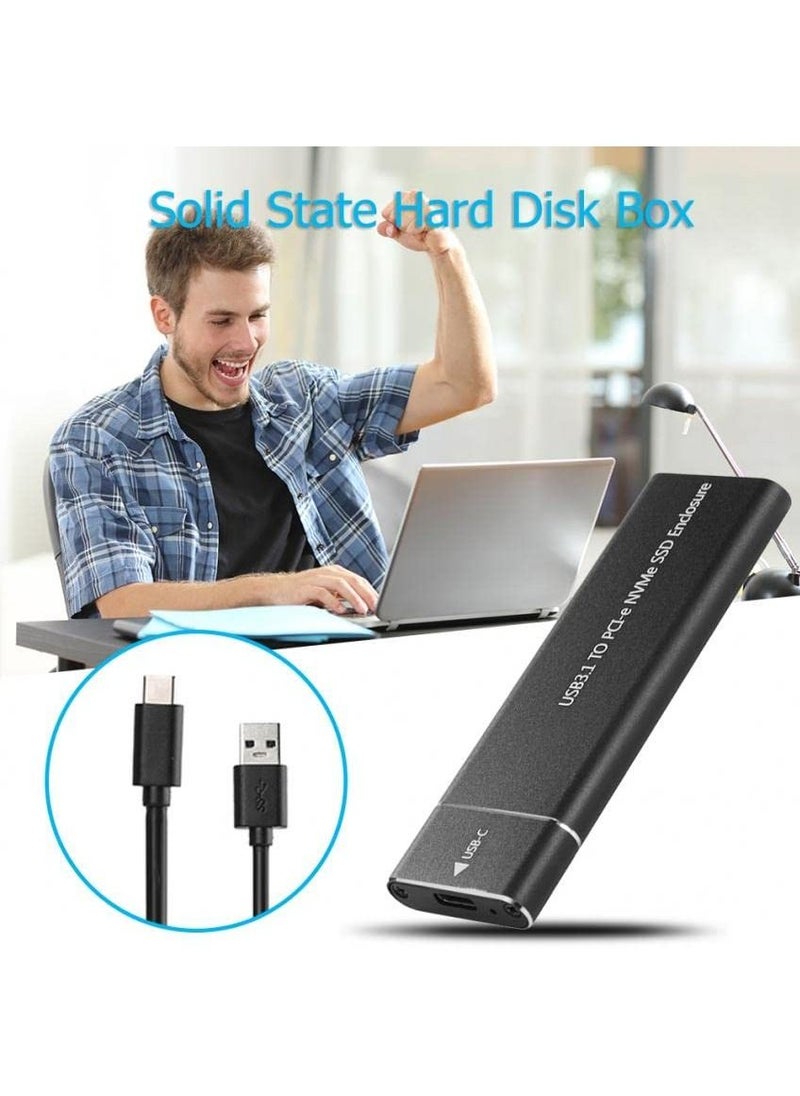 ماركة غير محددة - حاوية SSD من USB 3.1 إلى M.2 NVME PCIe SSD ، جراب محول NVME M-Key إلى النوع C لـ nvme SSD ، صندوق حافظة 10Gbps Gen 2 USB3.1 إلى M.2 SSD - Image 1