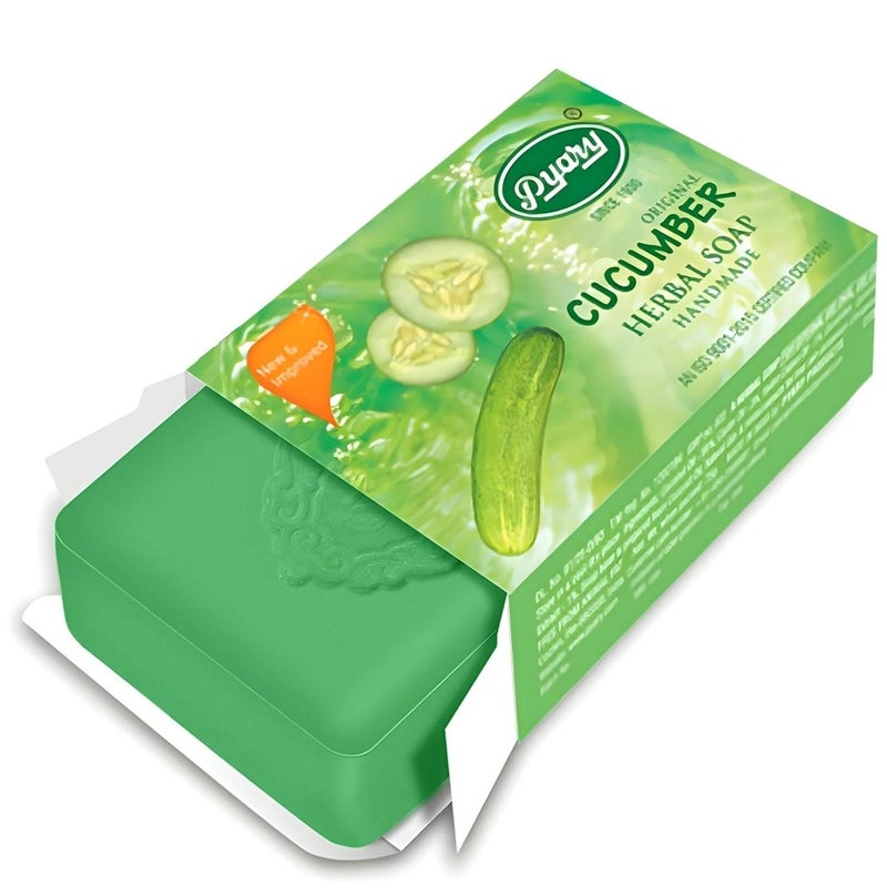 بياري 4 قطع من صابون الخيار عشبي لتفتيح البشرة - Image 3