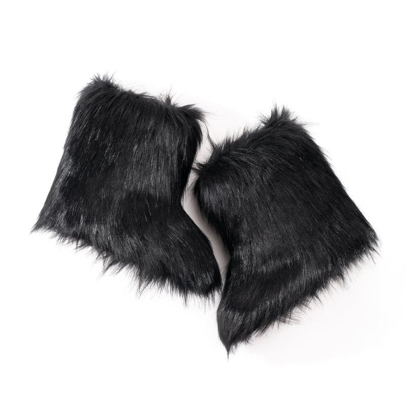 CEPEPRIN Women's Faux Fur Boots Furry Fuzzy Snow Boots Fluffy Winter Boot Warm Comfortable Mid-Calf Boot - Image 4