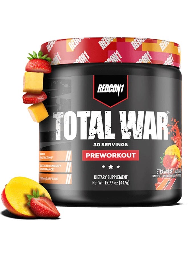 Redcon1 Total War Pre-workout 30 Serving Strawberry Mango - Image 1