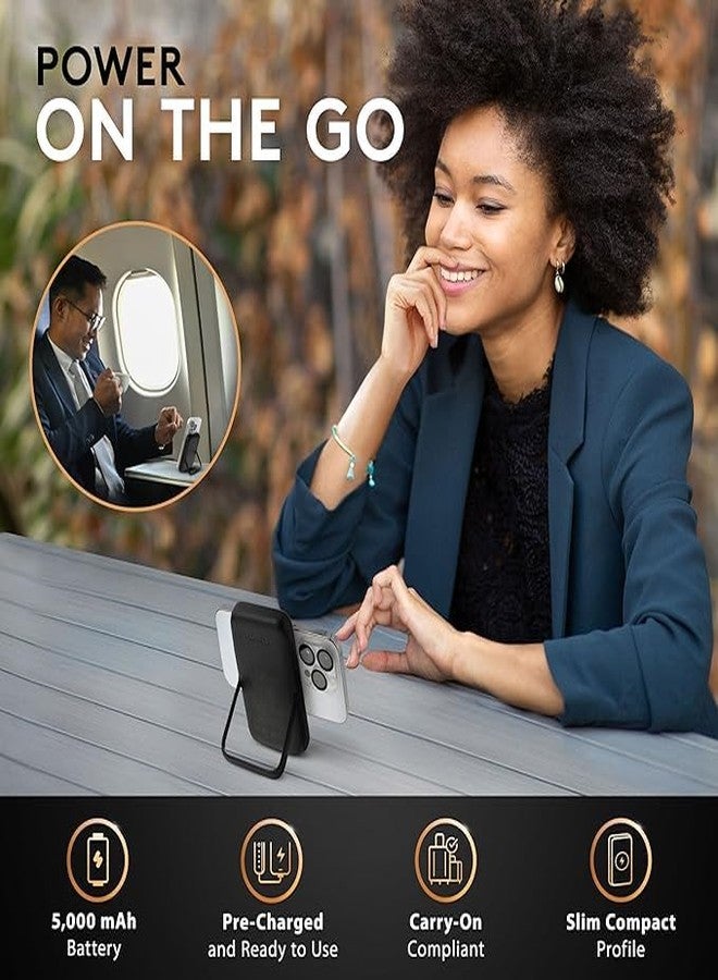 Duracell بنك طاقة محمول دوراسيل | متوافق مع آيفون، آيباد، سامسونج، أندرويد، والمزيد | متوافق مع قواعد TSA لحمل الأمتعة | يشحن الأجهزة حتى 3 مرات (5,000 مللي أمبير متوافق مع MagSafe + USB-C) - Image 5