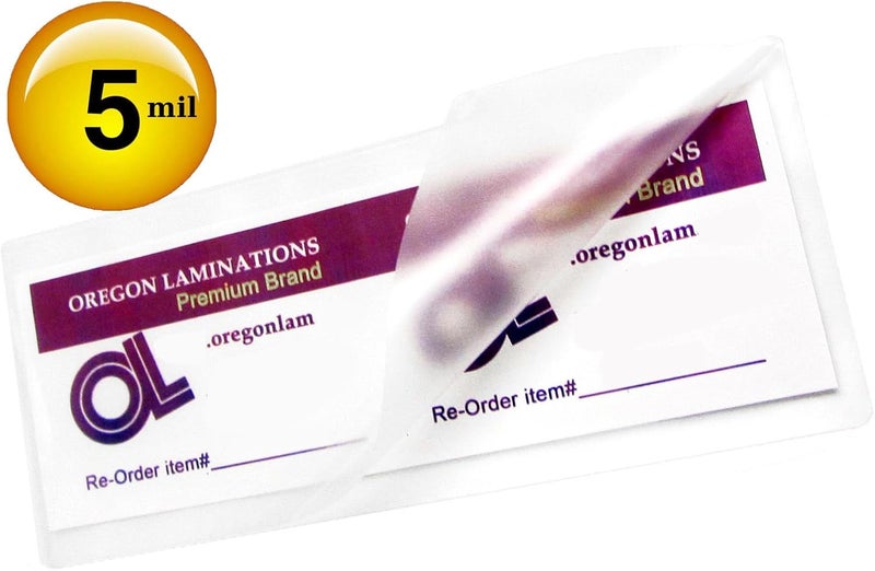 Oregon Lamination Large Bookmark Pouches - 5 Mil, 100 Count, 2-3/8 x 8-1/2 Inches - Image 2