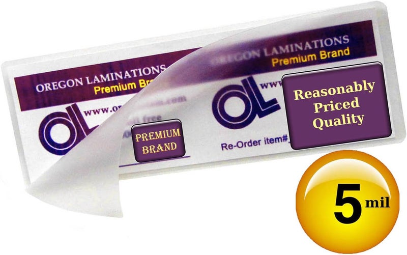 Oregon Lamination Large Bookmark Pouches - 5 Mil, 100 Count, 2-3/8 x 8-1/2 Inches - Image 4