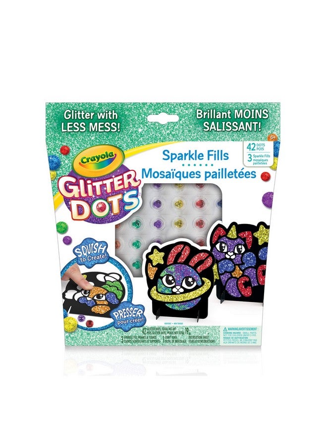 Crayola Glitter Dots Magical Mosaics for Kids - Less Mess Mosaic Kit - Image 1