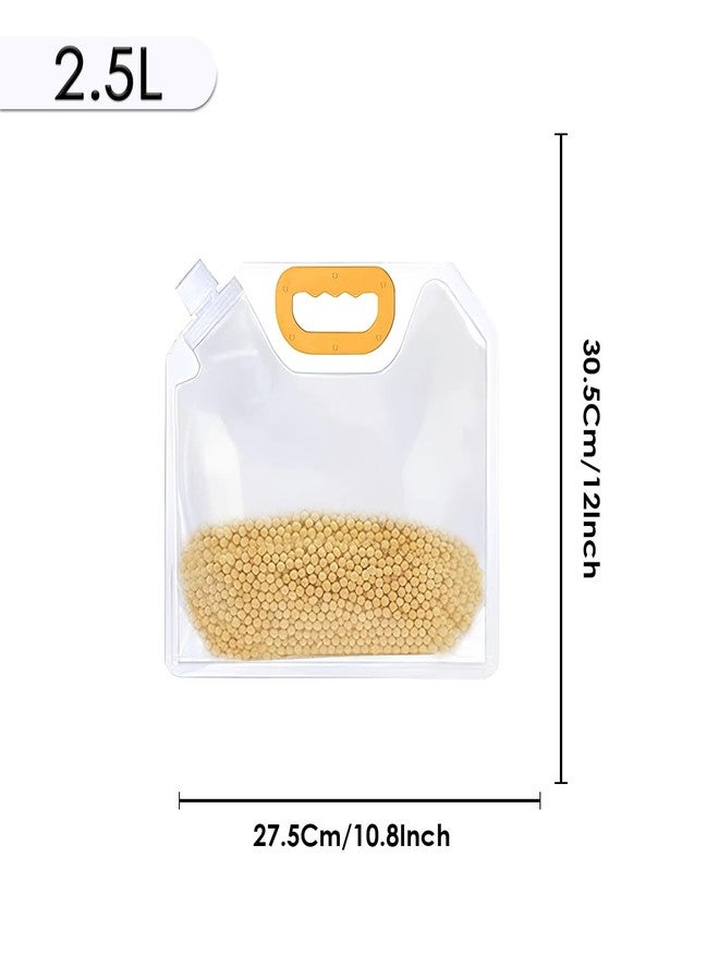 SKY FLEXI PACK 2 Pcs - 2.5 Liter, Multigrain Kitchen Storage Bags, Grain Moisture-Proof Stand Up Pouch With Portable Handle For Long Term Food, Rice, Beans, Candy, Liquid, Tea, Coffee, Sugar Storage - Image 2