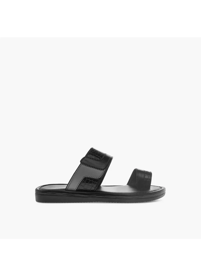 LBL by Shoexpress Boys Textured Slip-On Arabic Sandals with Toe Loop Detail