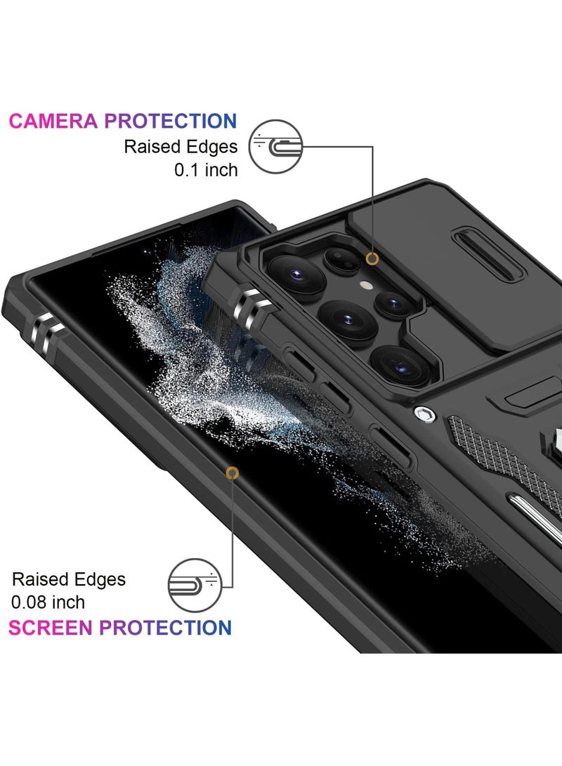 Rock Pow Galaxy S24 Case with Camera Cover Samsung S24 Cover Pass 16ft Drop Test Shockproof Protective Phone Case with Kickstand for Samsung Galaxy S24 - Image 3