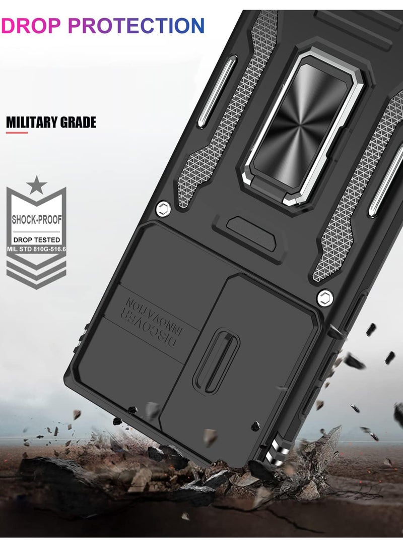 Rock Pow Galaxy S24 Case with Camera Cover Samsung S24 Cover Pass 16ft Drop Test Shockproof Protective Phone Case with Kickstand for Samsung Galaxy S24 - Image 4