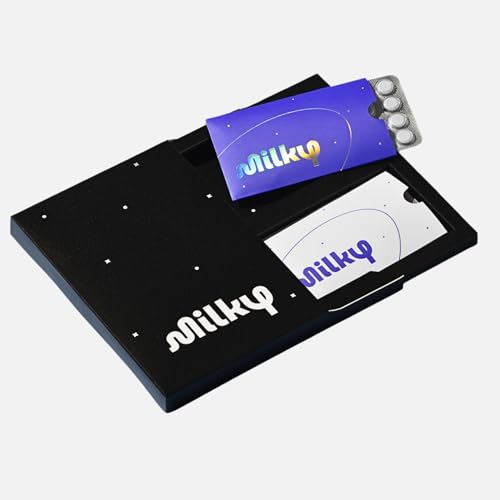 Milky Lactose Intolerance Pills 10800 FCC Dairy Relief for Lactose Intolerance Lactase Enzyme Tablets Portable Credit Card Sleeves Bloating Gas Relief 48 Count Astral Violet - Image 2