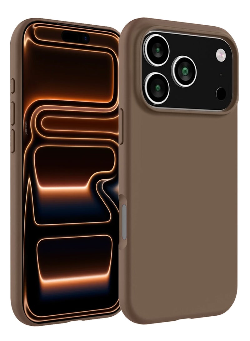 CATANES Silicone Protective Phone Case for iPhone 17 Pro Max - Soft Anti-Scratch Microfiber Lining Ultra Slim Drop Protection Phone Cover - Desert Titanium - Image 1