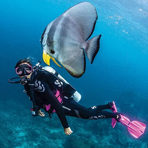 SCUBAPRO Zoom Scuba Mask with Ultra Clear Dual Lens and Lens-Change System for Optical Lenses for Diving, Black/Pink - Image 4