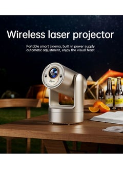 Shopit Smart Mini Rechargeable Projector, Portable 4K Supported Smart Projector Built-in Battery, WiFi Bluetooth, With Remote For Home Cinema Bedroom Outdoor Movie Projector for Phone/PC/Tablet/PS  - Image 4