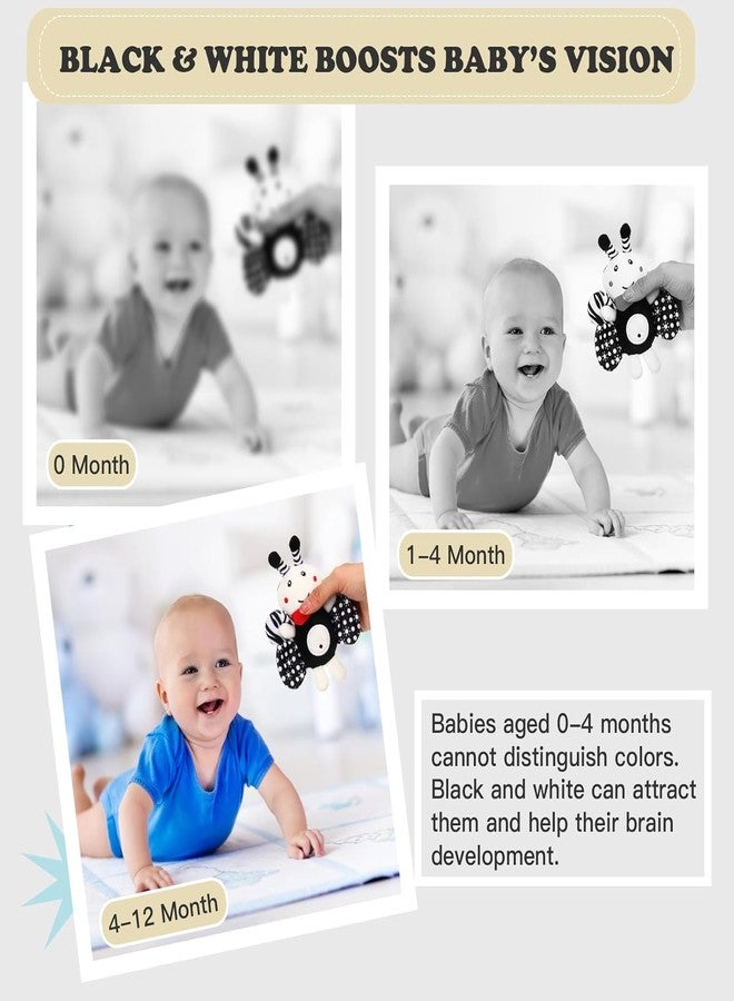 Slipps Hanging Baby Toys Hanging Rattle Toys for Baby 3 6 9 to 12 Months Crib Car Seats Stroller Toys Plush Animal Squeaky Sensory Toys for Newborn, Dog, Rabbit, Bee, Owl (Pack of 4) - Image 4