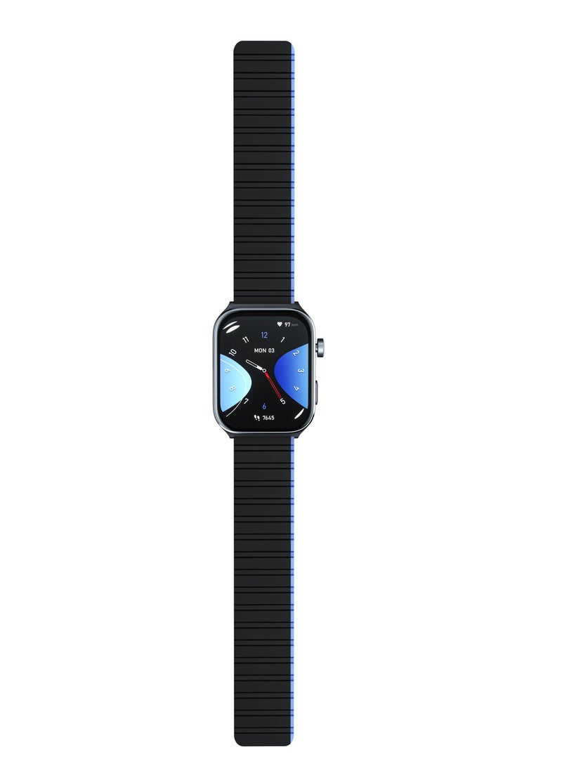 KIESLECT Smart calling watch Ks2 ,2.01” AMOLED Touch Screen,24/7 Heart Rate Monitor,100 Sports Modes, Water Resistant android iOS, Space Gray - Image 3