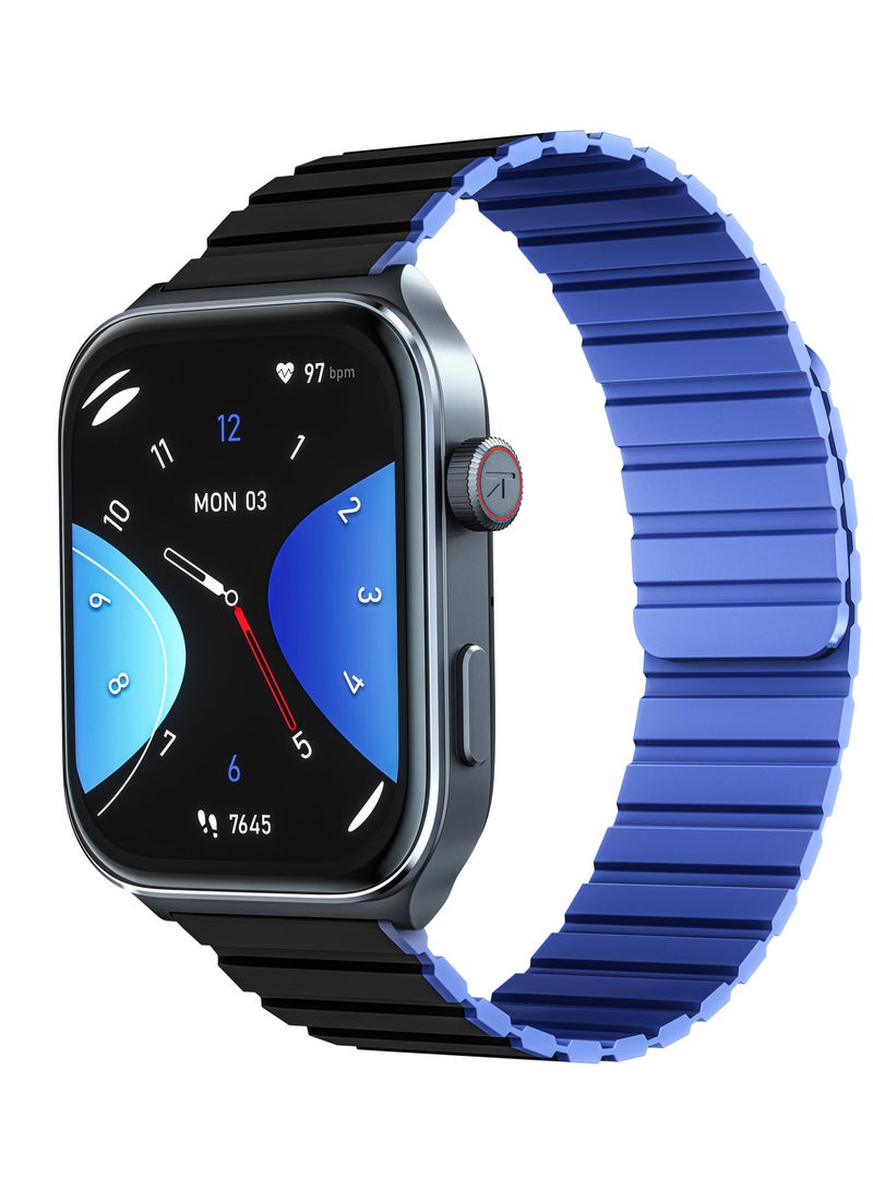 KIESLECT Smart calling watch Ks2 ,2.01” AMOLED Touch Screen,24/7 Heart Rate Monitor,100 Sports Modes, Water Resistant android iOS, Space Gray - Image 1