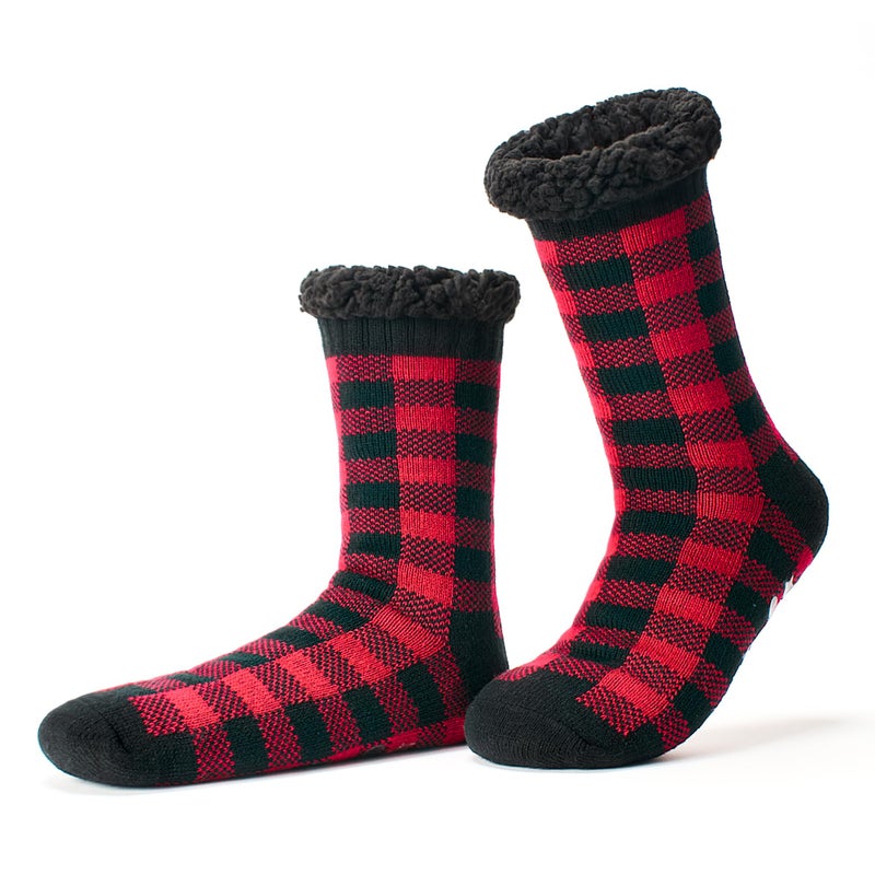 Cozylook Men's Fuzzy Slipper Socks - Non-Slip Grips, Thermal Winter Socks, Plush Sherpa Lined, Gifts & Stocking Stuffers - Image 1