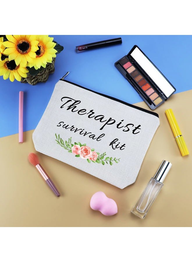 Mikela Therapist Gift Makeup Bag Psychology Gifts Therapist Appreciation Gift Cosmetic Travel Bag Birthday Graduation Gifts for Psychiatrist Therapists School Counselor Mental Health Therapists Makeup Pouch - Image 3