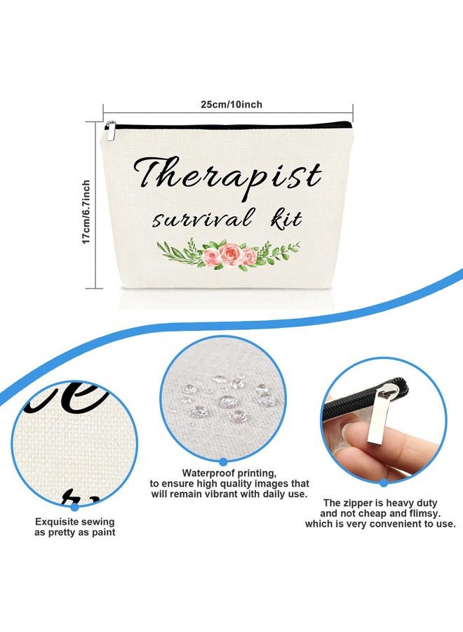 Mikela Therapist Gift Makeup Bag Psychology Gifts Therapist Appreciation Gift Cosmetic Travel Bag Birthday Graduation Gifts for Psychiatrist Therapists School Counselor Mental Health Therapists Makeup Pouch - Image 2